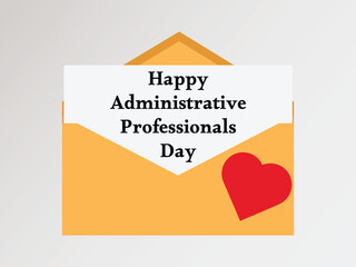 Happy Administrative Professionals Day, Secretaries Day or Admin Day. Holiday concept. Template for background, banner, card, poster with text inscription.