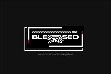blessed streetwear template for modern design clothing	