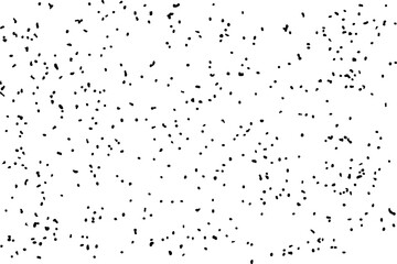 Black grunge Distressed texture Transparent Background, design element Gritty effect.