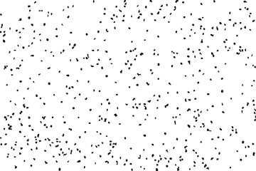 Black grunge Distressed texture Transparent Background, design element Gritty effect.