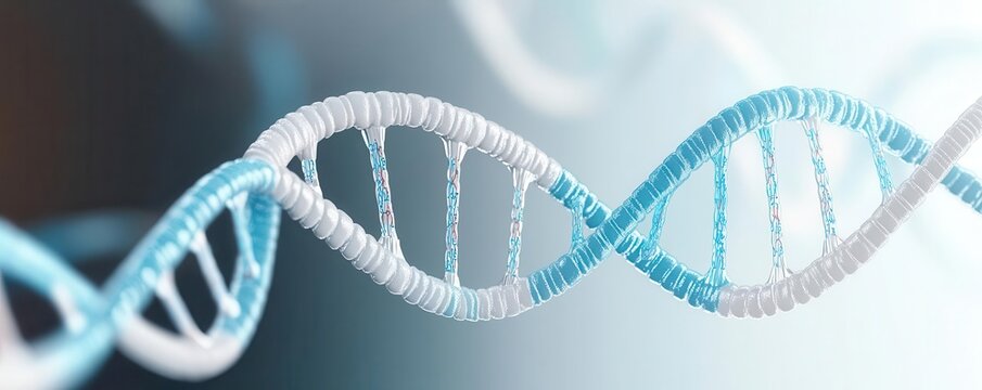 Visual representation of a DNA strand with highlighted mutations linked to increased breast cancer risk, breast cancer, diagnosis  genetic risk