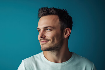 A close up of a man's face