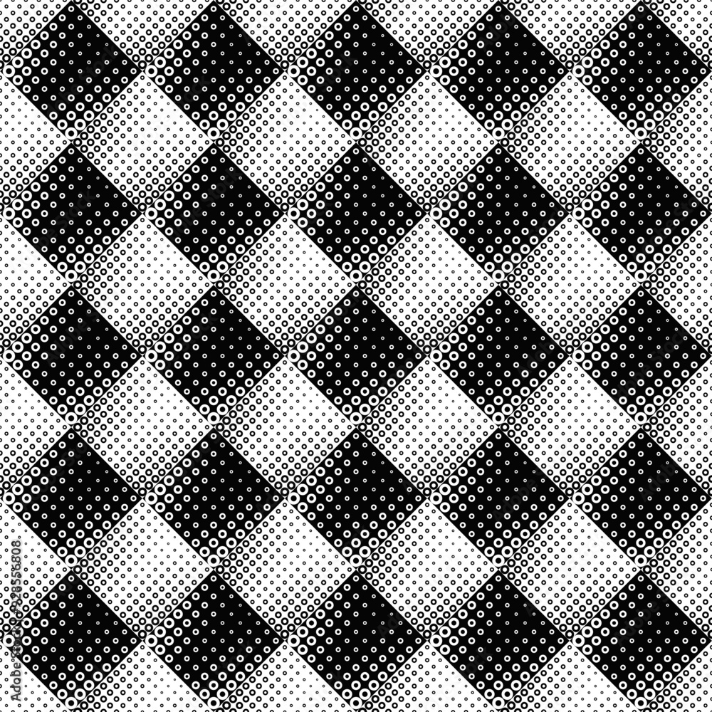 Poster geometrical circle pattern background design - monochrome abstract vector illustration from circles