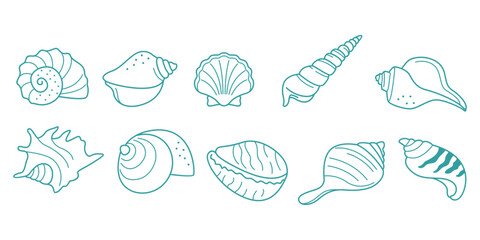 Shell Stock Line Illustration