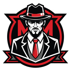 mafia monogram illustration