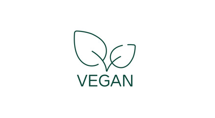 Vegan Product Certification Vector Illustration Icon