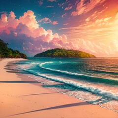 beach at sunset