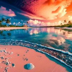 sunset on the beach