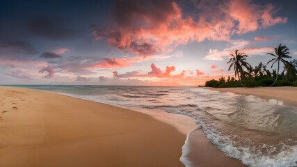sunset on the beach