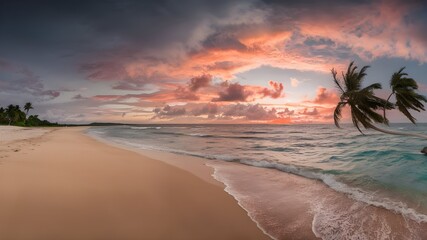 sunset on the beach
