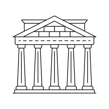 recommend clip art: Ancient Roman temple in Rome, Italy, athens pantheon vector design
