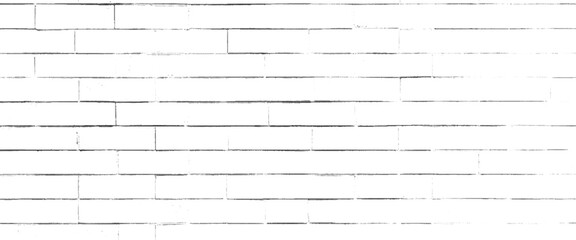 Vector white brick wall seamless texture, black and white brick wall background, distressed overlay texture of old brickwork, 