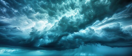 Stormy Skies - Dramatic and Moody Weather Scene with Dark Thunderclouds for Weather-Related Content