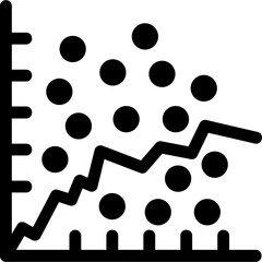 Scatter Graph Vector Icon Design