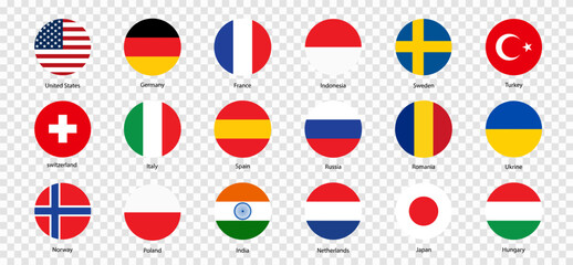 Flags of the world. Collection of flags. World flags. Vector icons