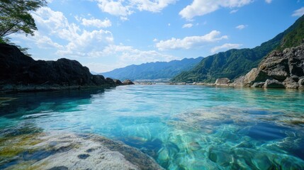 Crystal Clear Waters of a Mountain Lagoon