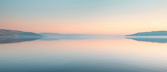 Tranquil Sunrise: Peaceful Dawn with Crisp Sky and Gentle Illumination