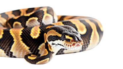 Fototapeta premium Ball Python isolated on transparent background, PNG