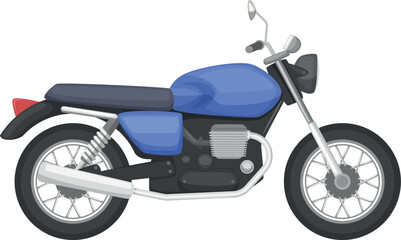 Obraz premium Motorcycle cartoon icon. Chopper motorbike side view