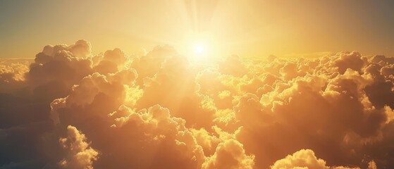 Dreamy Golden Hour Sky Illuminated with Warm Light and Soft Clouds, Perfect for Captivating Portrait Photography