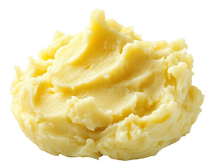 Creamy mashed potatoes on a white background, cut out - stock png.