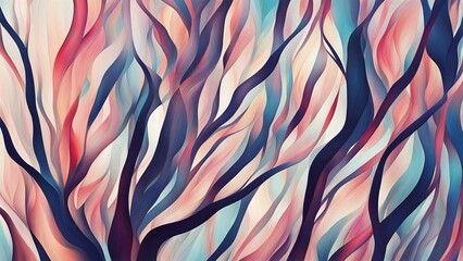 Fototapeta premium An abstract tree that represents heat and burning.