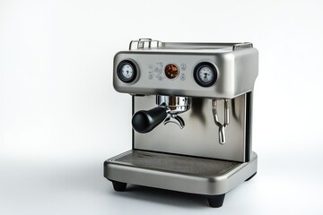 Coffee Machine Displayed on Clean White Surface