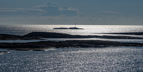 sailing into Mariehamn harbour sweden Europe