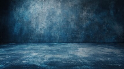 Blue Concrete Wall and Floor Background