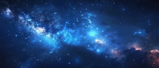 Majestic Night Sky with Glowing Constellations and Bright Stars Illuminating the Darkness