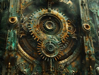 Steampunk Machine Gear Abstract.