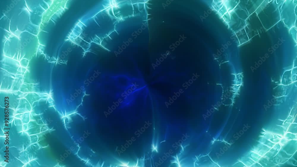Poster abstract digital glowing vibrant green light frame vortex creating a tunnel-like effect hi-tech abst