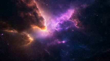 Fototapeta premium breathtaking view of a colorful galaxy with twinkling stars and vibrant nebulas, showcasing the infinite beauty of the cosmos