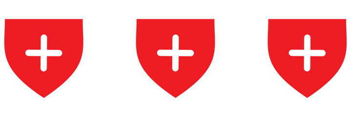 Fototapeta premium Shield with cross icon