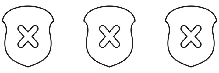 Shield with cross icon