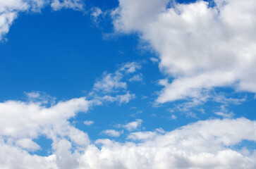 White clouds in blue sky