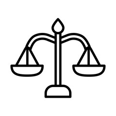 Scales of Justice line icon