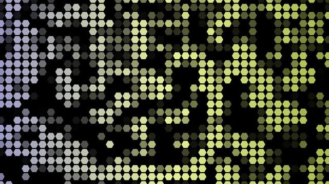 Motion dot movement on a black background