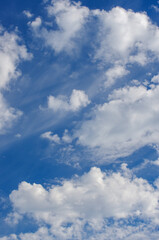 White clouds in blue sky