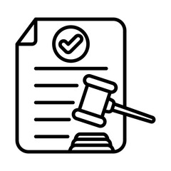 Legal Agreement line icon