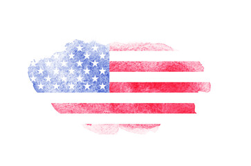 USA Flag isolated on white background