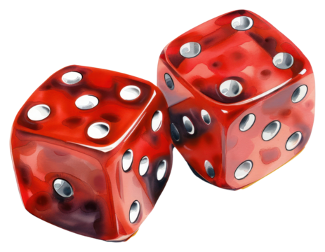 PNG Two red dice jacuzzi game tub.