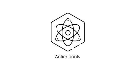 Antioxidant Chemical Structure Vector Illustration Icon