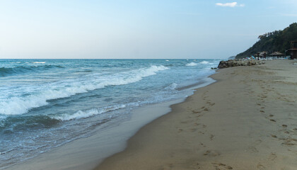 Evening  time at the seashore with relaxing landscape