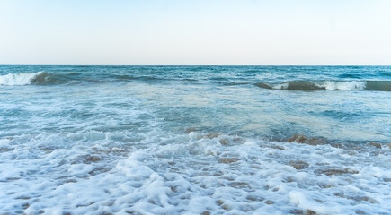 Evening  time at the seashore with relaxing landscape