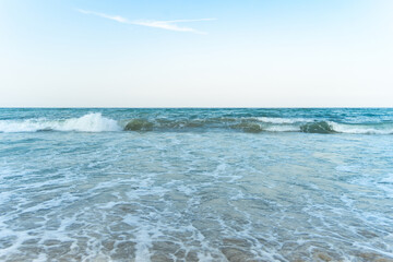 Evening  time at the seashore with relaxing landscape