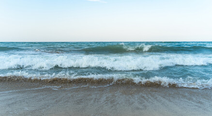 Evening  time at the seashore with relaxing landscape