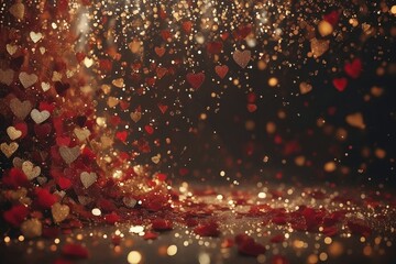 Falling Hearts and Glitter
