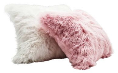 Soft fluffy decorative throw pillows