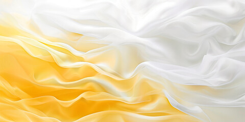 Fototapeta premium abstract background of white and yellow silk or satin luxury cloth
